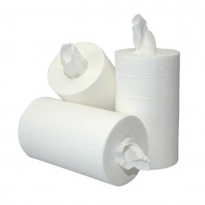 Papier wit Cellulose mini rol 2laags 12rollen
