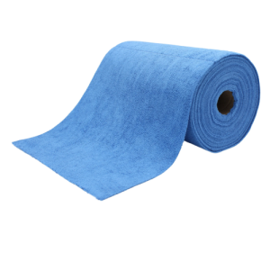 75 x Microvezeldoeken op rol blauw 30 x 30 cm