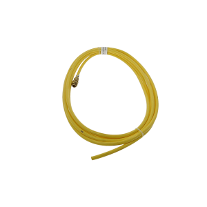 Steel/haspel slang 5x8mm geel flex – snelkoppeling 1x rectus inw.