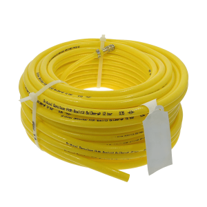 Steel/haspel slang 8x13mm – geel flex – snelkoppeling 1x rectus inw. 40M