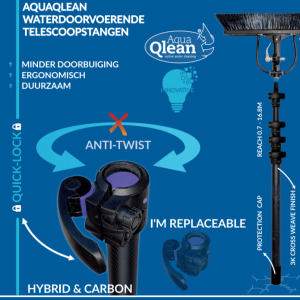 AquaQlean Carbon Telescoopsteel 0.70 - 1.25 m