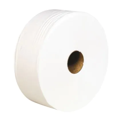 EcoWipe toiletpapier jumborol mini cellulose wit 2 laags 12 x 180 meter