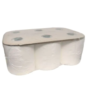 EcoWipe Impulse handdoekrol cellulose wit 2-laags 6 x 150 meter