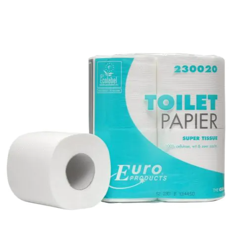 Euro toiletpapier cellulose wit 2 laags 48 x 200 vel