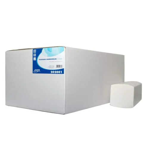 Euro Handdoek Flushable wit 2 laags 16 x 199 vel