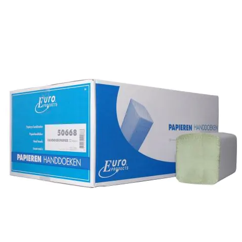 Euro Handdoek V-vouw groen 15 x 214 stuks