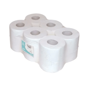 EcoWipe Poetsrol midi cellulose wit 1-laags 6 x 300 meter