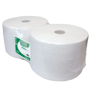 EcoWipe Mammoet poetsrol wit 1-laags 2 x 1000 meter