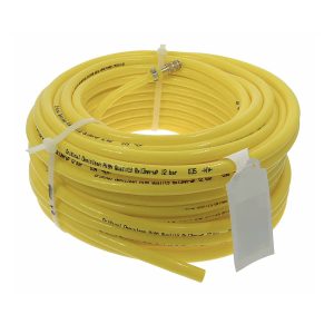 Steel/haspel slang 8x13mm – geel flex – snelkoppeling 1x rectus inw. 60M